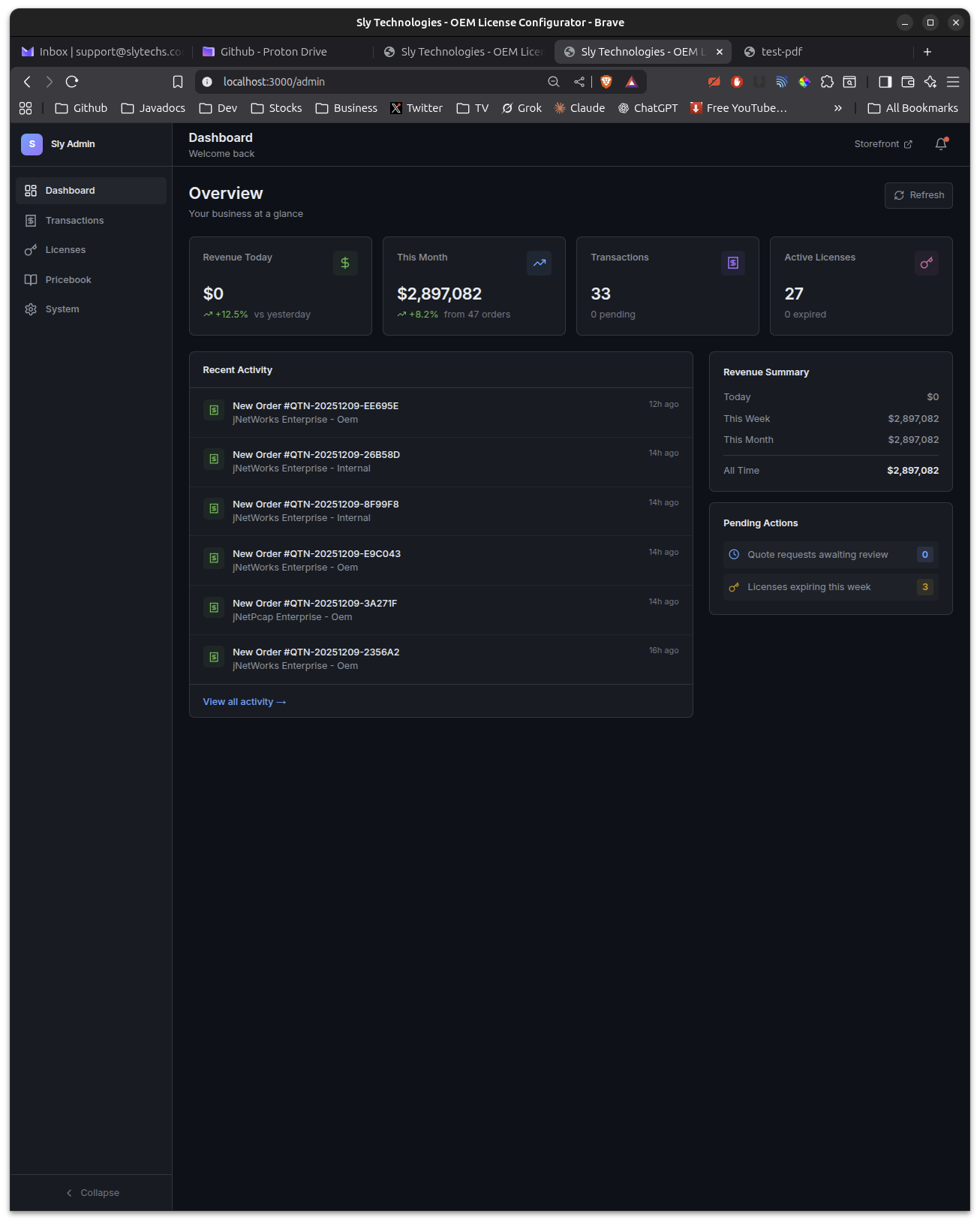 ExaViewer dashboard showing capture infrastructure, performance metrics, discovered servers, and Suricata/Zeek integration